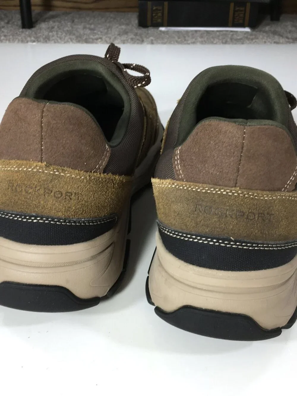 Rockport Rhett Lace Up Sneakers Mens Size 10 W Wide Brown Step In